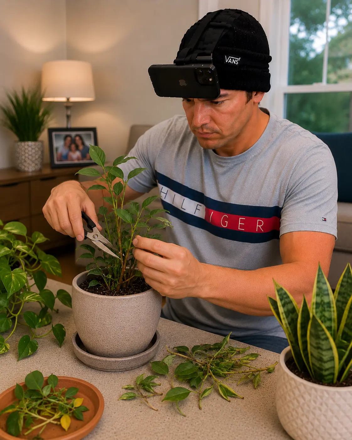 Trim or prune plants